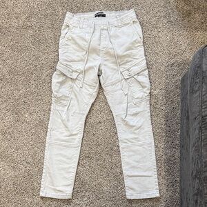 Cotton On Men's very Light Gray Drawstring Cargo Pants Size XS smoke free home